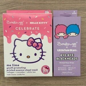 Hello Kitty x The Crème Sheet Mask & LTS Blackheads Nose Strips Bundle NEW